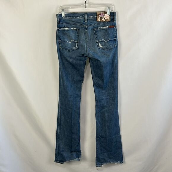 7 For All Mankind Distressed Bootcut Jeans - Picture 4 of 6